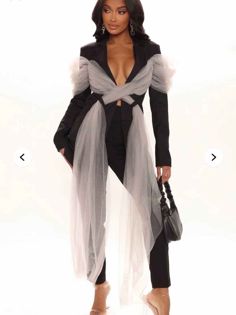 Athina Blazer | Ribbon in The Sky Tulle Blazer - Picture 2 of 5